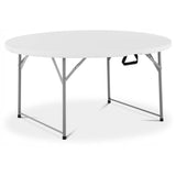 Marbueno Folding Table D1400841 White 122x74x122 cm Resin Catering Beach Camping