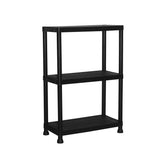 Marbueno Shelf 3 Shelves Black Plastic 61x31x91 cm Garden 10536-0