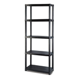 Marbueno Shelf 5 Shelves Black Plastic 61x31x171 cm Garden 10538-0
