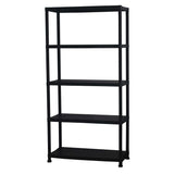 Marbueno Shelf 5 Shelves Black Plastic 90x40x180 cm Garden 10539-0