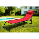 Sun-lounger Marbueno Red 190 x 27 x 58 cm-0