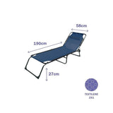 Sun-lounger Marbueno Blue 190 x 27 x 58 cm-2