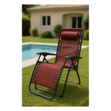Foldable Camping Chair Marbueno Burgundy 2 Units-2