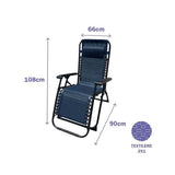Folding Chair Marbueno 90 x 108 x 66 cm Blue-2