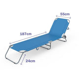 Sun-lounger Marbueno Blue 187 x 24 x 55 cm-0