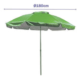 Beach parasol Marbueno SUMMER 10471V Turquoise Green 160 cm-2