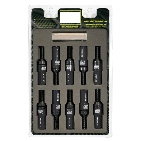Screw kit OMP OMPS09971201 28 mm Black M12 x 1,25-0