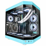 ATX Semi-tower Box Mars Gaming MC-3T Blue Black-3