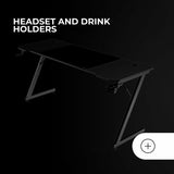 Desk Gaming Mars Gaming ERGO Black 160 x 60 cm-3