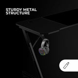 Desk Gaming Mars Gaming ERGO Black 160 x 60 cm-2