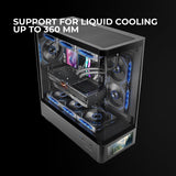 ATX Semi-tower Box Mars Gaming MCLCDPRO Black-11
