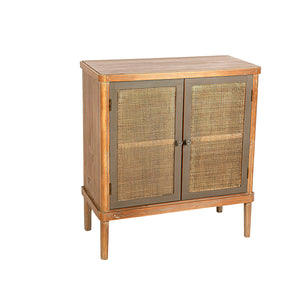 Sideboard Romimex Blue Natural Rattan Pine 80 x 90 x 35 cm-0