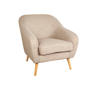 Armchair Romimex Beige 80 x 87 x 80 cm-0