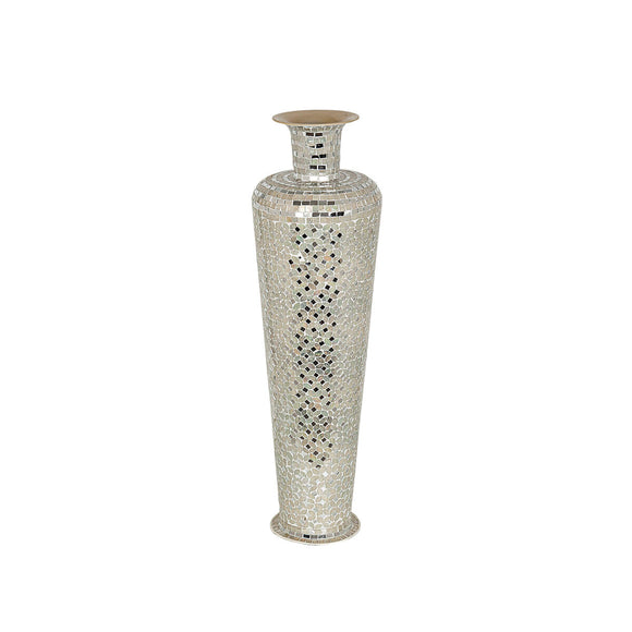 Floor vase Alexandra House Living Silver Metal Glass 20 x 71 x 20 cm-0