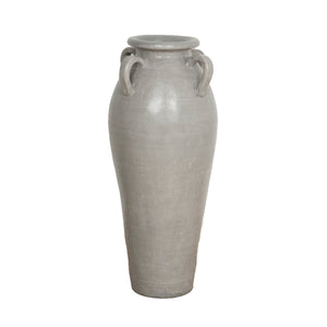 Floor vase Alexandra House Living Grey Terracotta 30 x 80 x 30 cm With handles-0