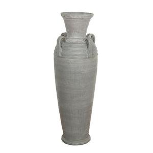 Floor vase Alexandra House Living Grey Terracotta 33 x 100 x 33 cm With handles-0