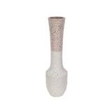 Vase Romimex White/Pink Ceramic 19 x 68 x 19 cm-1