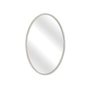 Wall mirror Romimex Silver Metal 56 x 82 x 3 cm Oval-0