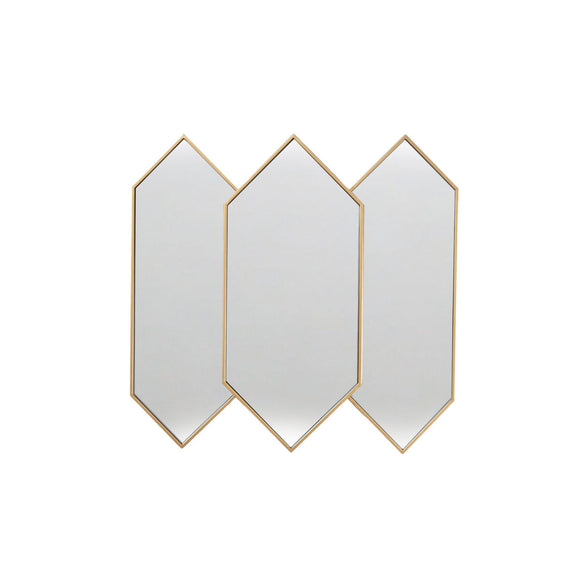 Wall mirror Romimex Golden Metal Rhombus 5 x 69 x 70 cm-0