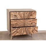 Chest of drawers Romimex Natural Mango wood 80 x 85 x 40 cm-2