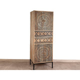 Cupboard Romimex Natural Mango wood 60 x 180 x 45 cm-5