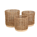 Set of Planters Romimex Natural (3 Pieces)-0