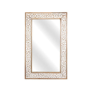 Wall mirror Romimex Natural Mango wood 76 x 121 x 4 cm-0