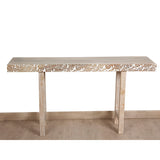 Console Romimex White Natural Mango wood MDF Wood 140 x 74 x 35 cm-1