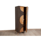 Cupboard Romimex Brown Metal Mango wood 75 x 180 x 45 cm-2