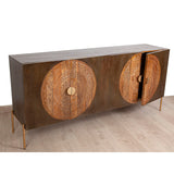 Sideboard Romimex Brown Metal Mango wood 175 x 80 x 40 cm-2