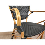 Armchair Romimex Black Natural Bamboo Rattan 52 x 103 x 59 cm-3