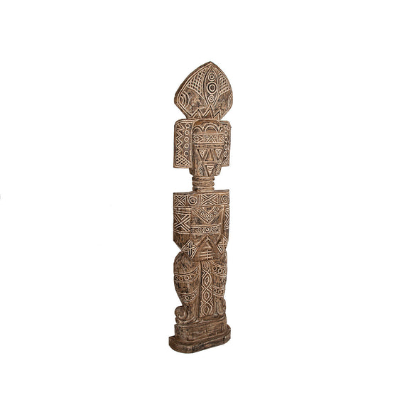 Sculpture Romimex Natural Suar wood 33 x 180 x 33 cm Tribal-0