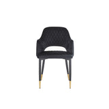 Armchair Romimex Black Grey Velvet Metal MDF Wood 60 x 85 x 58 cm-2