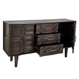 Chest of drawers Romimex Grey Wood 44 x 86 x 152 cm-2