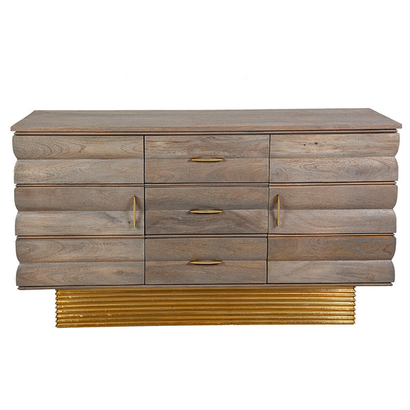 Chest of drawers Romimex Grey Wood 47 x 77 x 141 cm-0