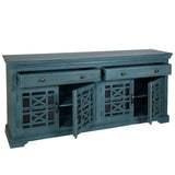 Sideboard Romimex Blue Mango wood 40 x 85 x 180 cm-1