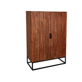 Cupboard Romimex Brown Acacia 40 x 140 x 95 cm-2