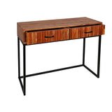 Console Romimex Brown Acacia 35 x 78 x 90 cm-2