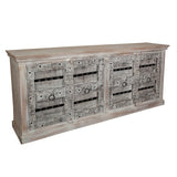 Sideboard Romimex White Mango wood 222 x 96 x 50 cm-4