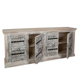 Sideboard Romimex White Mango wood 222 x 96 x 50 cm-2