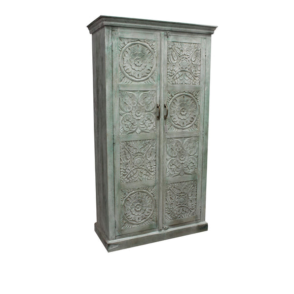 Cupboard Romimex Brown Mango wood 100 x 193 x 43 cm-0