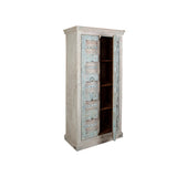 Cupboard Romimex Beige Mango wood 90 x 180 x 40 cm-2