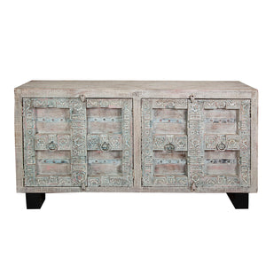 Sideboard Romimex Beige Mango wood 163 x 92 x 40 cm-0