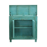 Chest Romimex Turquoise Mango wood 45 x 110 x 120 cm-2