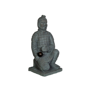 Decorative Figure Romimex Grey Warrior 35 x 78 x 39 cm-0