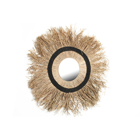 Wall mirror Romimex Natural Rattan 80 x 4 x 80 cm Circular-0