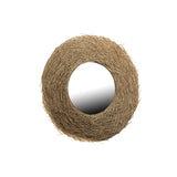 Wall mirror Romimex Nest Natural Rattan 110 x 20 x 110 cm Circular-0