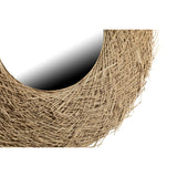 Wall mirror Romimex Nest Natural Rattan 110 x 20 x 110 cm Circular-1