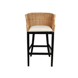 Stool Romimex Black Natural Bamboo Rattan 58 x 110 x 60 cm-1