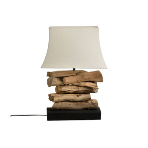 Desk lamp Romimex Natural Teak 220-240 V 30 x 50 x 15 cm E27-0